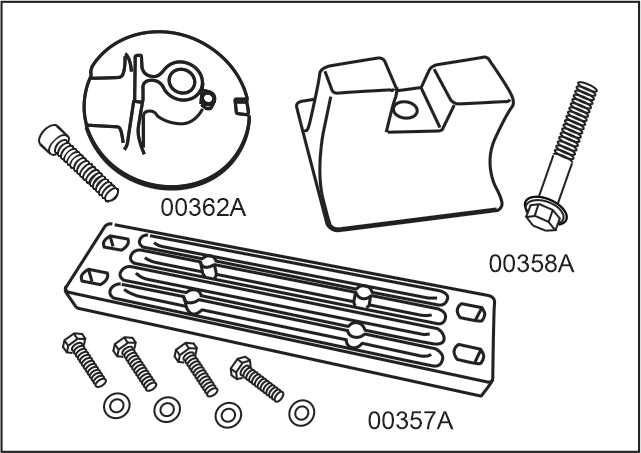 10492A Complete Anode Kit for Yamaha 300–350 HP Outboards