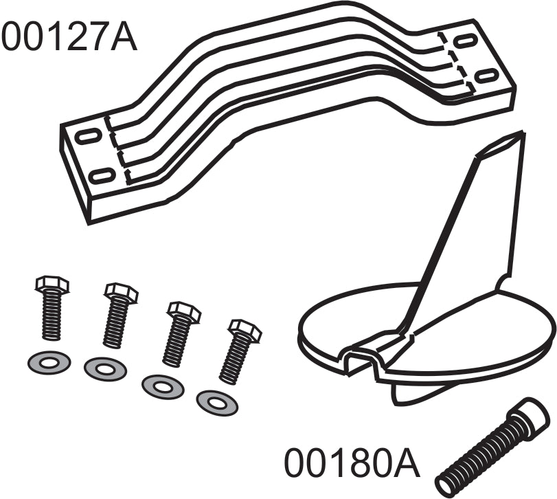 10182A Complete Anode Kit for Yamaha 200–300hp Outboards