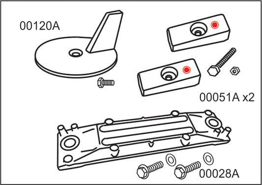 10470A Complete Anode Kit for Honda 40–50 HP Outboards