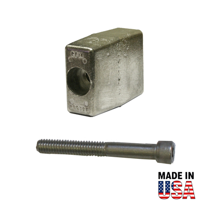 00155A for Bombardier (Johnson/Evinrude) Rear Gearcase Block Anode — Replaces 433458 / 398331