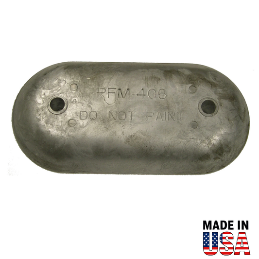 H406A Hull Anode – Aluminum Sacrificial Transom Anode