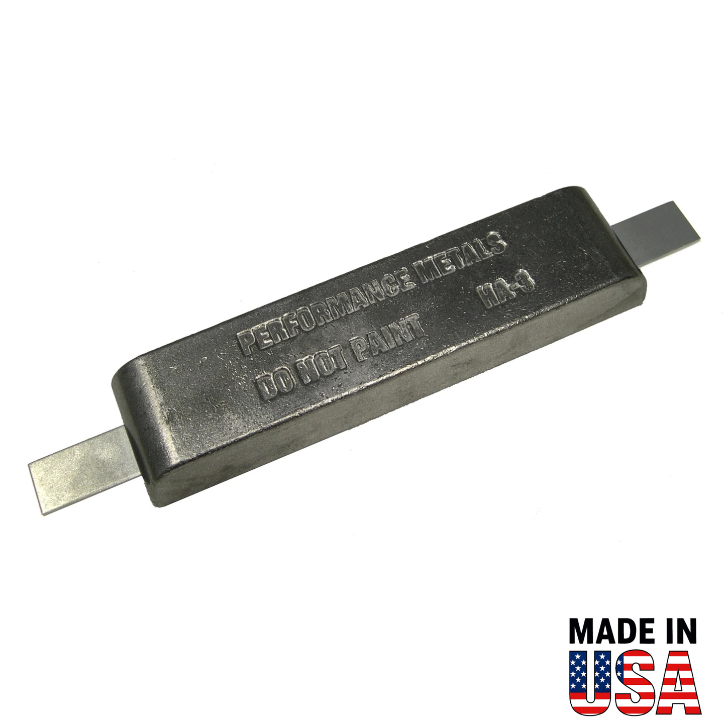 HA3A-A 5 lb Strap Anode with Aluminum Strap – Aluminum Sacrificial Hull Anode