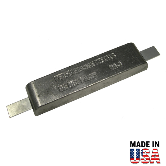 HA3A-A 5 lb Strap Anode with Aluminum Strap – Aluminum Sacrificial Hull Anode
