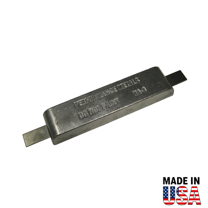 HA3A-S 5 lb Strap Anode with Steel Strap – Aluminum Sacrificial Hull Anode