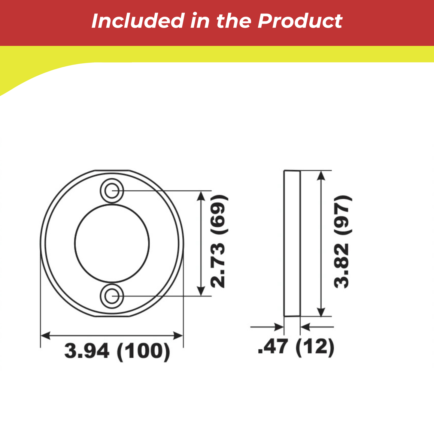 00113A for Volvo Penta V-15 Prop Ring Anode — Replaces Volvo 875810