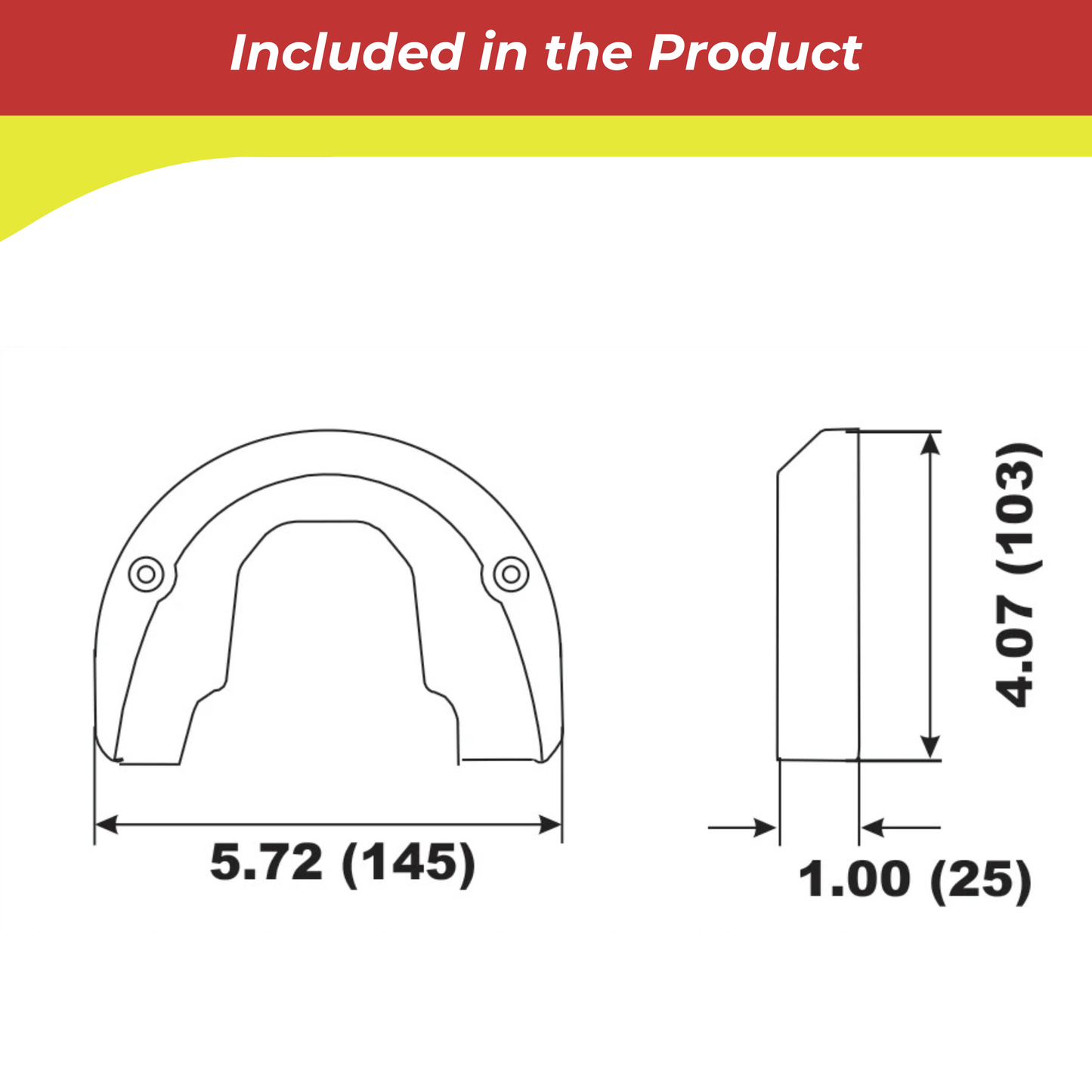 00152A for Bombardier (OMC) Front Gearcase Anode — Replaces OMC 983494