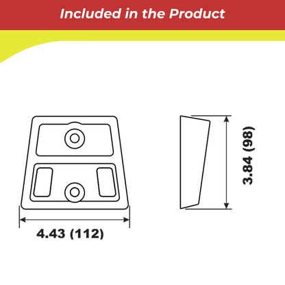 00154A for Bombardier (OMC) Transom Mount Anode — Replaces OMC 984547