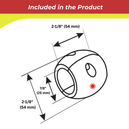 C0875A Streamlined Shaft Anode – 7/8" Aluminum Shaft Anode