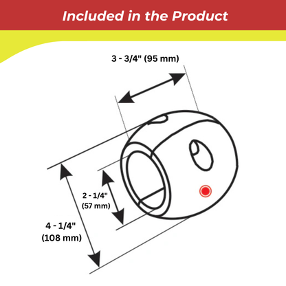C2250A Streamlined Shaft Anode – 2-1/4" Aluminum Sacrificial Shaft Anode