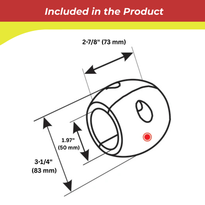 CM50A Metric Streamlined Shaft Anode – 50mm