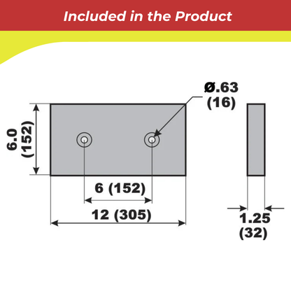HC23A 10 lbs Bolt-On Hull Anode – Aluminum Hull Anode