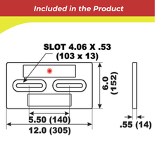 HDDRA Diver's Anode Hull Anode – Aluminum Sacrificial Hull Anode