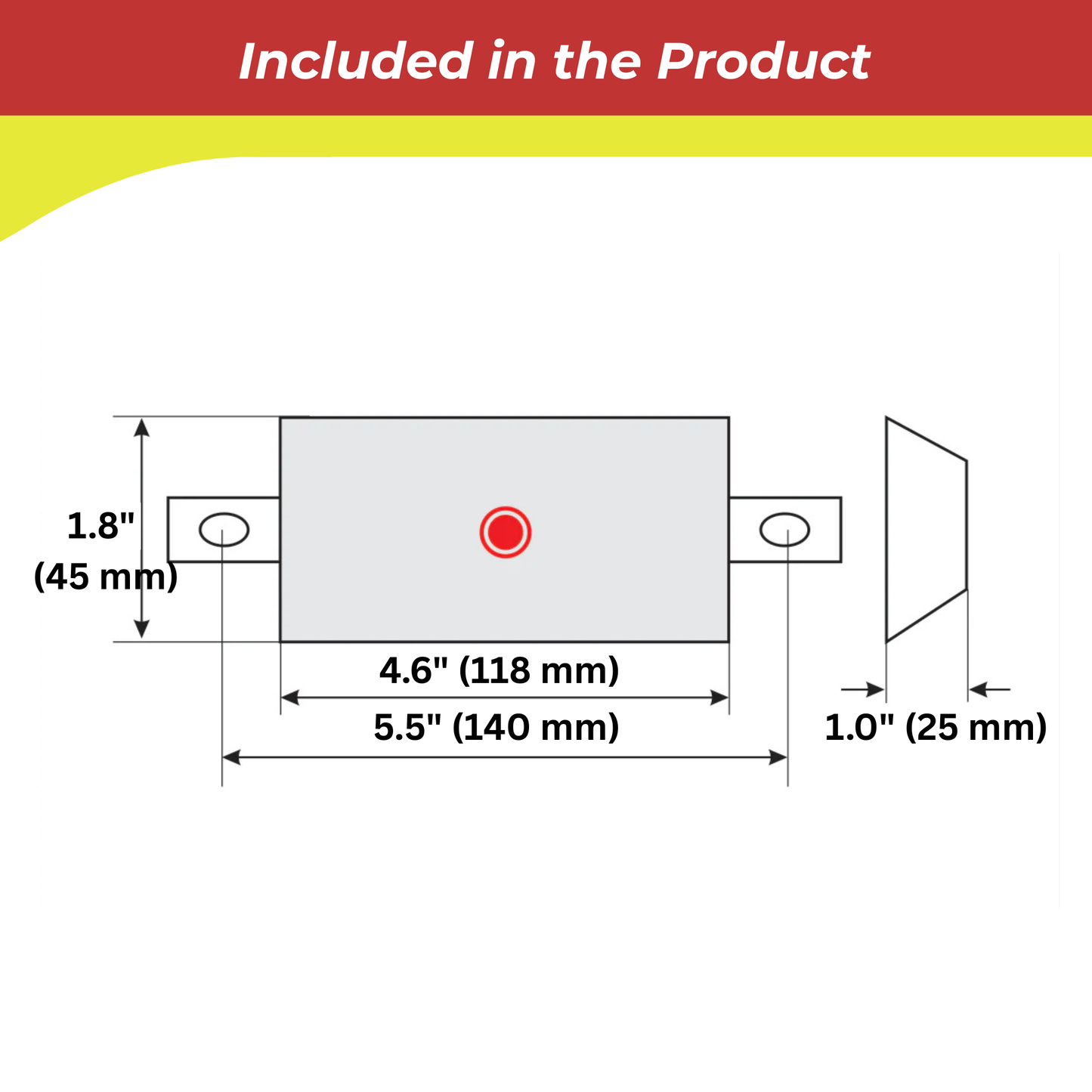 HE005A European Hull Anode – Aluminum Sacrificial Hull Anode