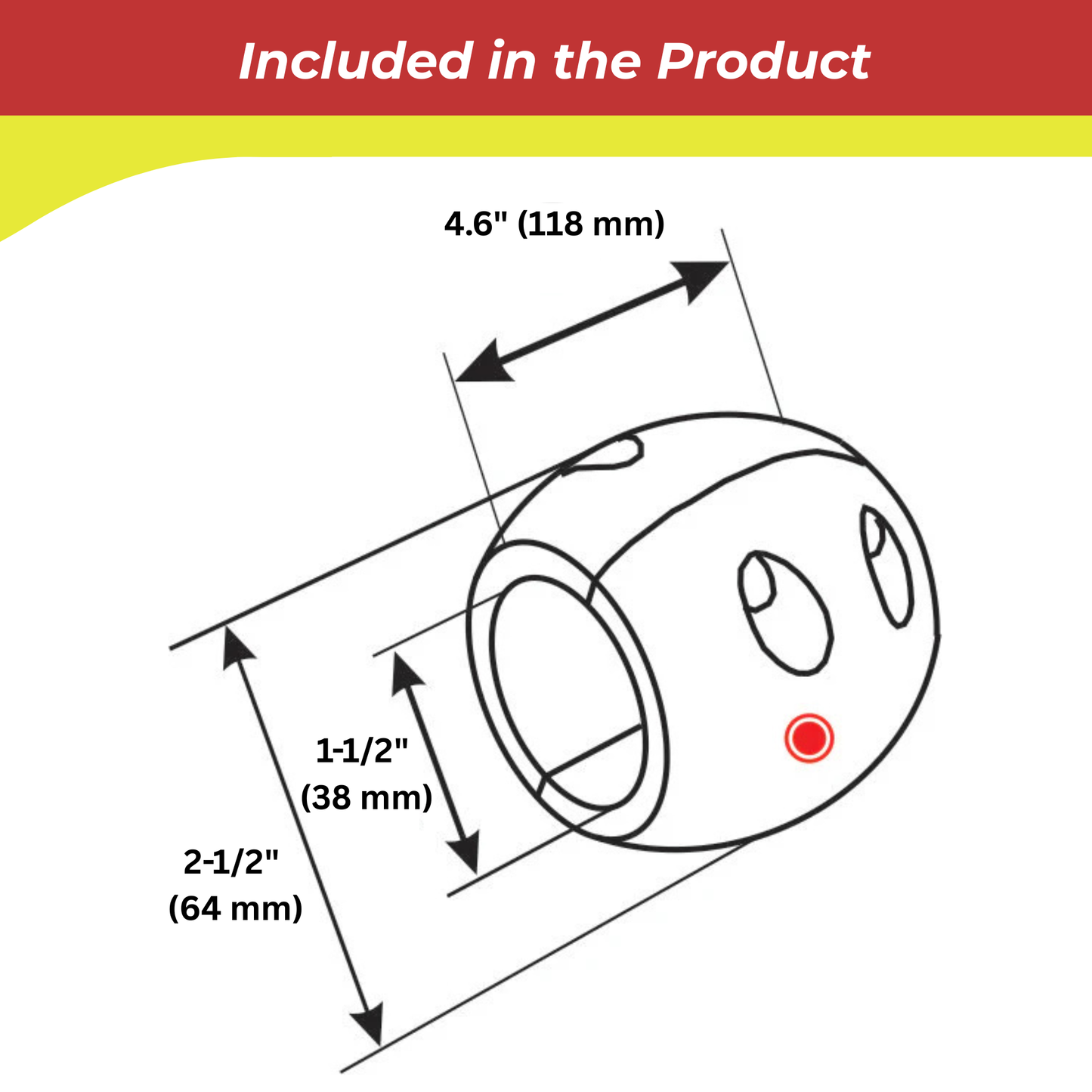C1500A Streamlined Shaft Anode – 1-1/2" Aluminum Sacrificial Shaft Anode