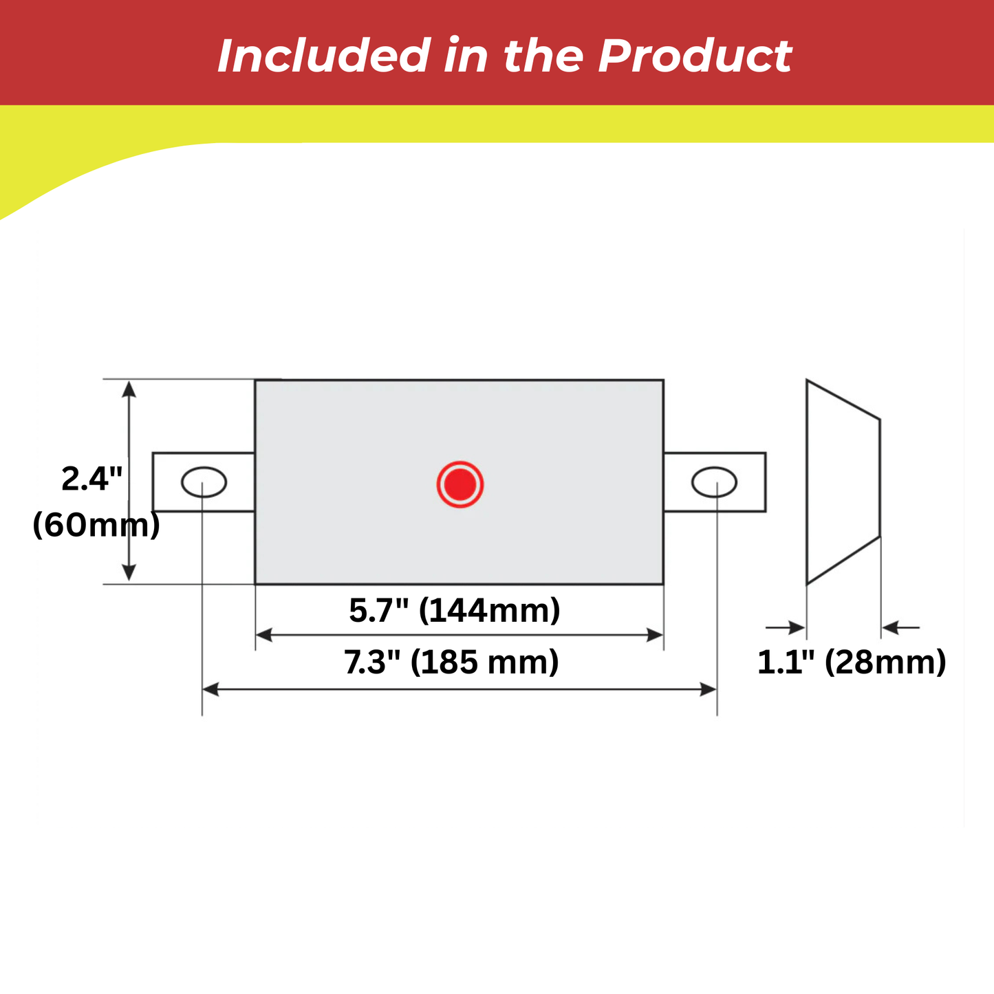 HE010A European Hull Anode – Aluminum Sacrificial Hull Anode