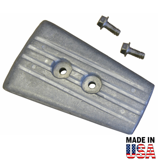 Metal 00157A with two screws on a white background, featuring 'Made in USA' text.