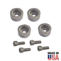 Set of metal 00344A anodes and screws with 'Made in USA' label on a white background