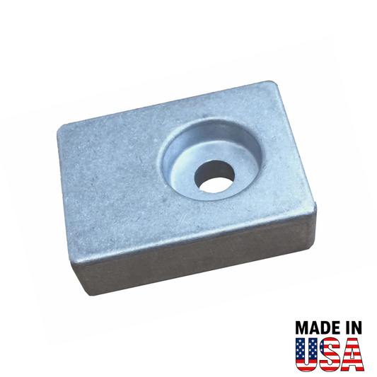 Metal 00354A with a circular hole on a white background, featuring 'Made in USA' text.