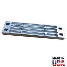 Metallic 00357a plate with 'Made in USA' text on a white background