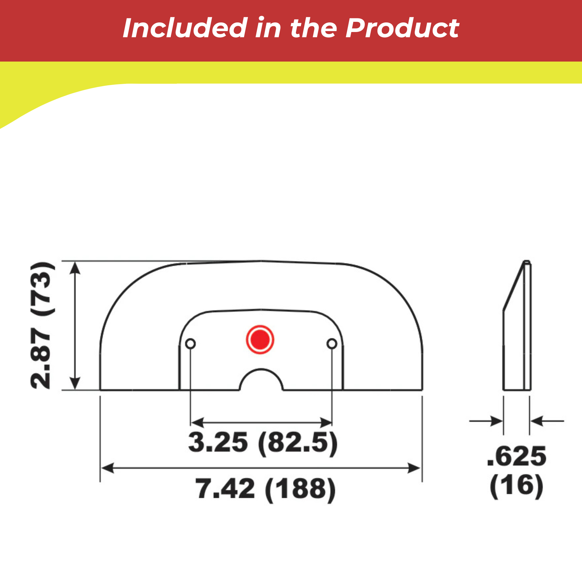 Technical drawing of a 00041A anode with dimensions labeled