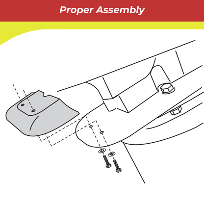 Diagram showing proper assembly of a 00041A mechanical component with text 'Proper Assembly' at the top.