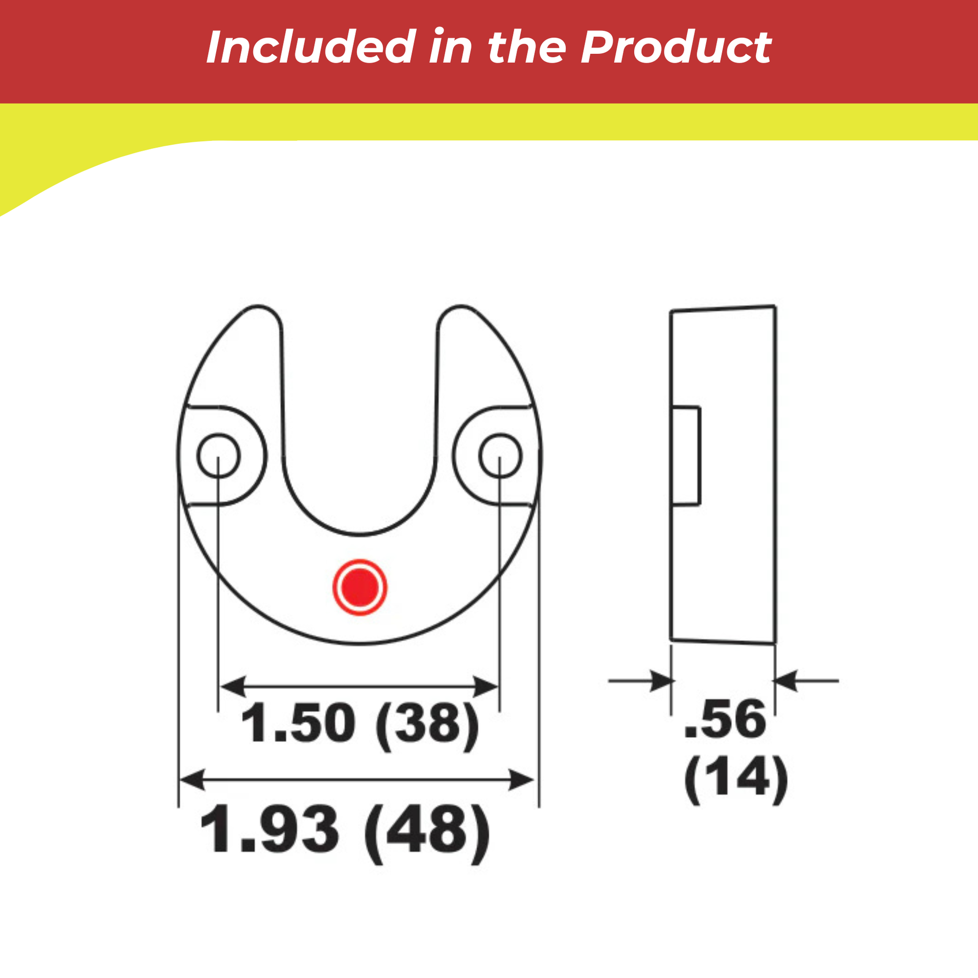 Technical drawing of a 00042A anode with dimensions on a white background