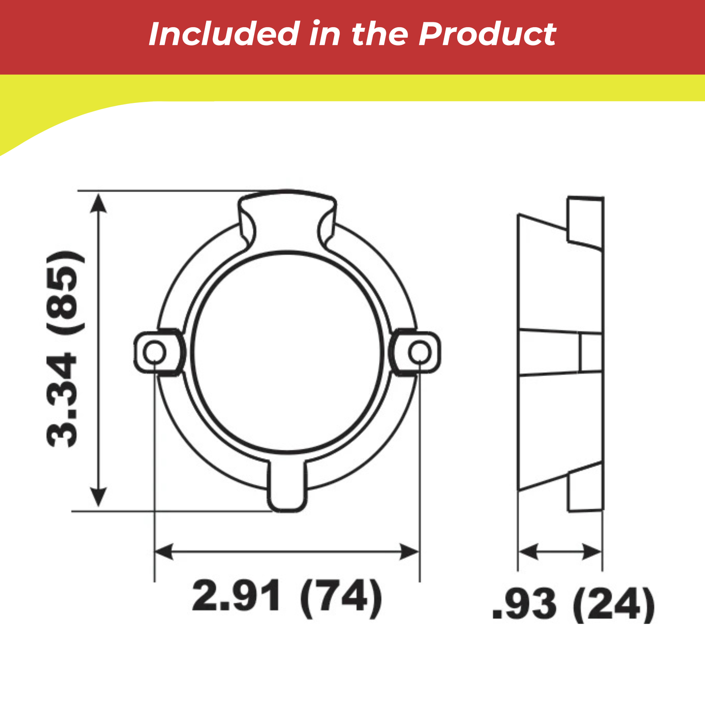 Technical drawing of a mechanical 00043A component with dimensions on a white background
