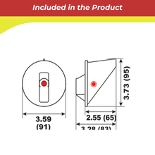 Technical drawing of a 00044A anode with dimensions labeled on a white background.