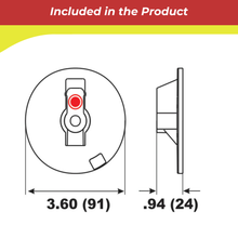 Technical drawing of a  00049A anode with dimensions labeled