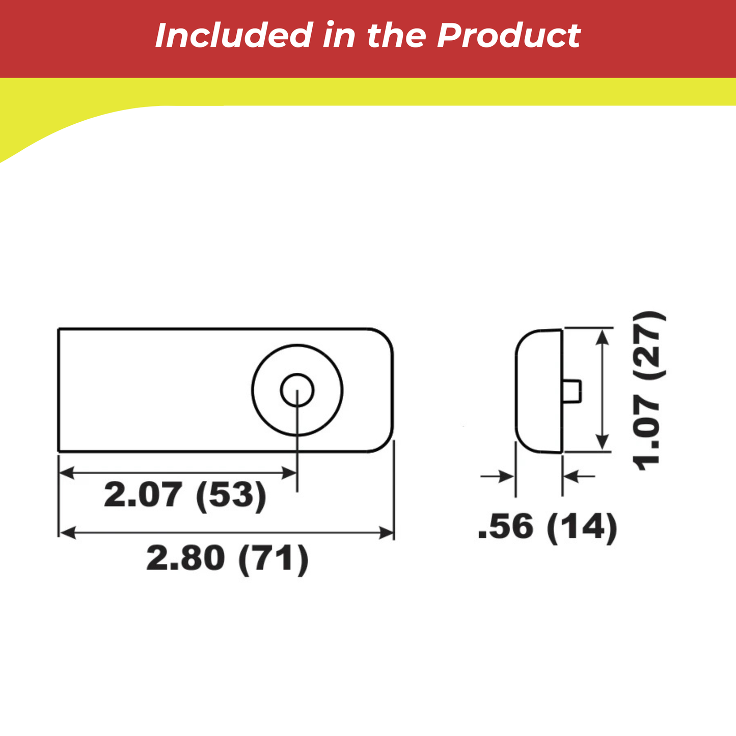 Technical drawing of a 00094A component with dimensions on a white background.