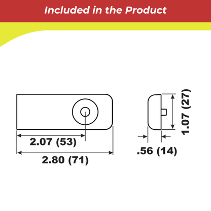 Technical drawing of a 00094A component with dimensions on a white background.
