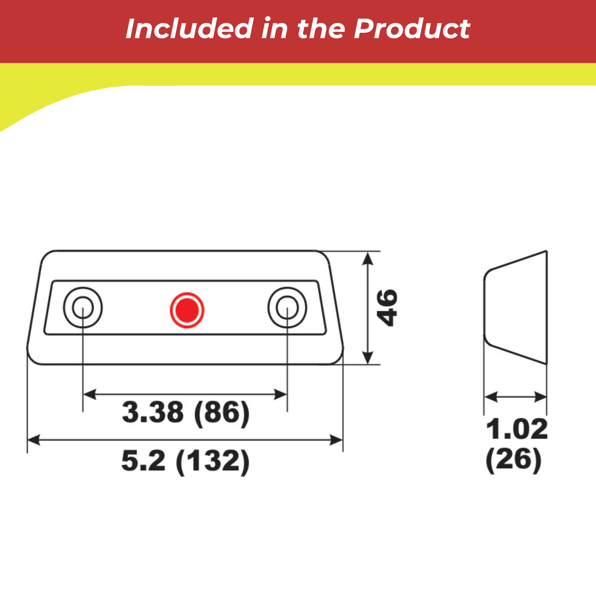 Technical drawing of a 00112A anode with dimensions labeled