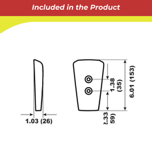 Technical drawing of a 00157a component with dimensions on a white background.