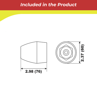 00196A for Mercruiser Bravo 3 Replacement Prop Anode (2003 & Older)