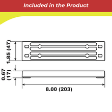 Technical drawing of a 00357a with dimensions labeled
