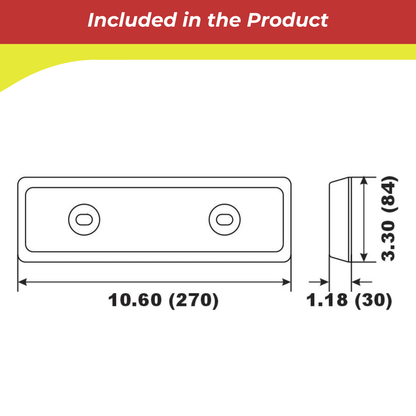 Drawing of 00454a anode with dimensions