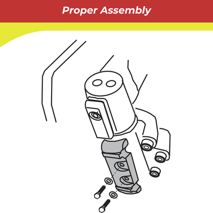 Illustration of mechanical 00093a assembly with parts on a white background