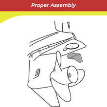 Diagram of proper 00180a anode assembly with a red and yellow border