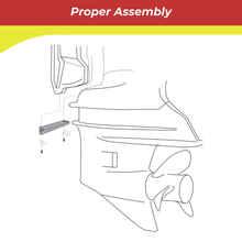 Diagram of a boat propeller assembly with labeled parts on a white background.