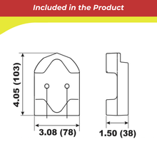 Technical drawing of a mechanical 00045a anode component with dimensions on a white background.