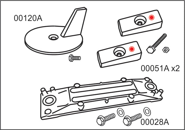 10470A Complete Anode Kit for Honda 40–50 HP Outboards