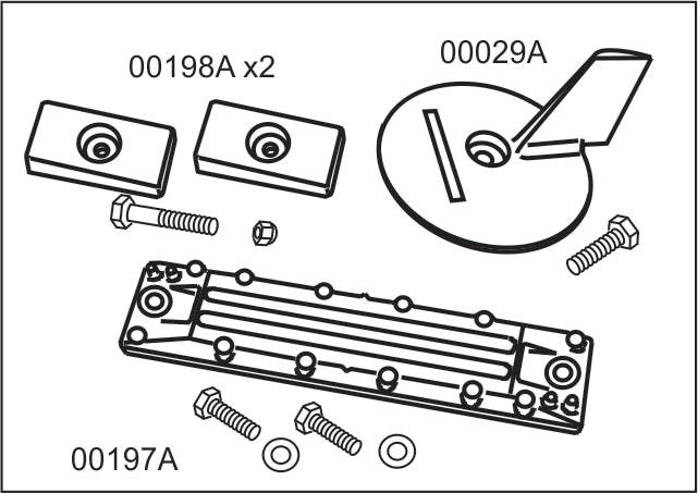 10471A Honda BF 75–115 HP Complete Aluminum Anode Kit